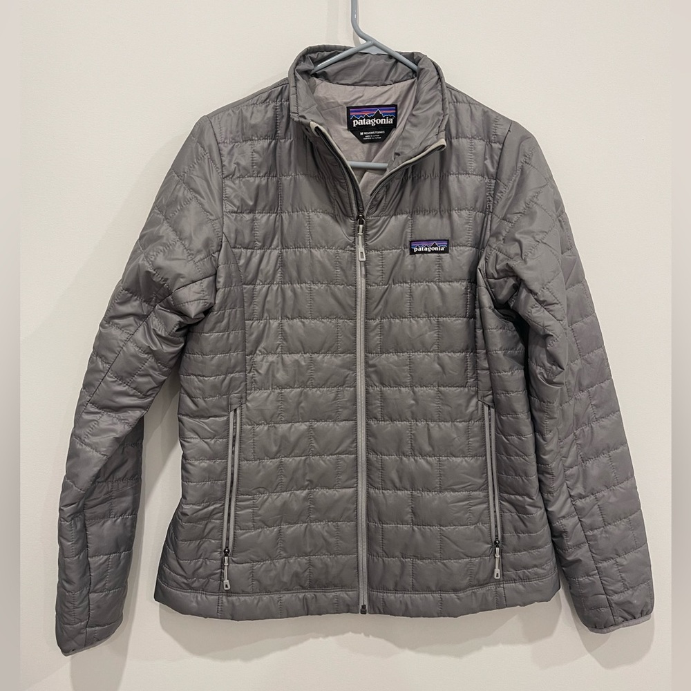 Silver Patagonia Nano Puff Jacket